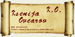 Ksenija Ovčarov vizit kartica